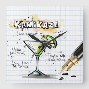 Horloge Carrée Kamikaze