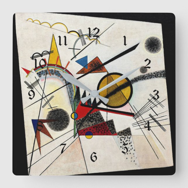 Horloge Carrée Kandinsky - Dans le Carré noir (Recto)