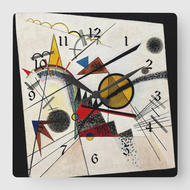 Horloge Carrée Kandinsky - Dans le Carré noir (Recto)
