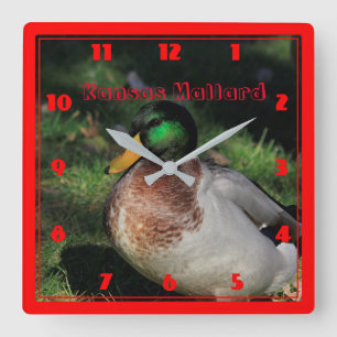 Horloge Carrée Kansas Mallard