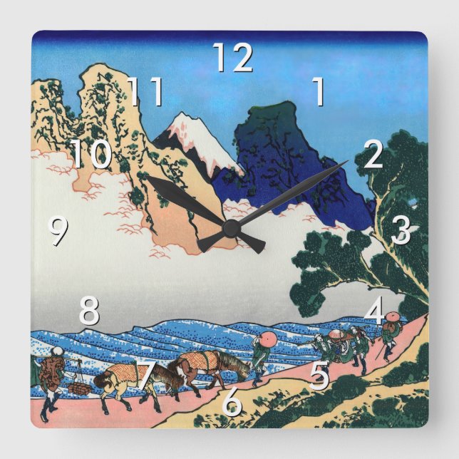 Horloge Carrée Katsushika Hokusai (Recto)
