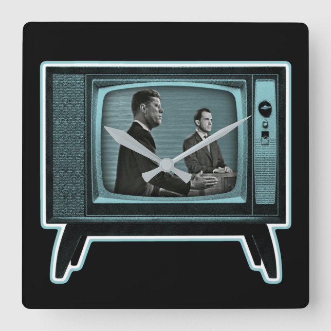 Horloge Carrée Kennedy Nixon 1960 (Recto)