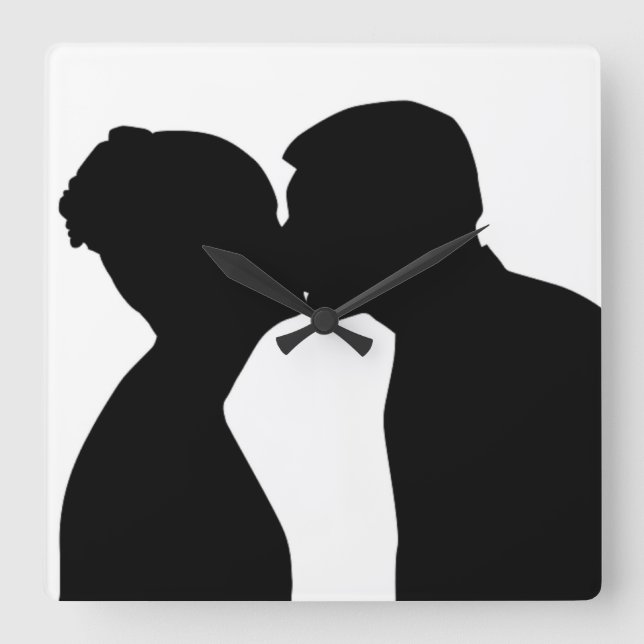 HORLOGE CARRÉE KISSING COUPLE (Recto)