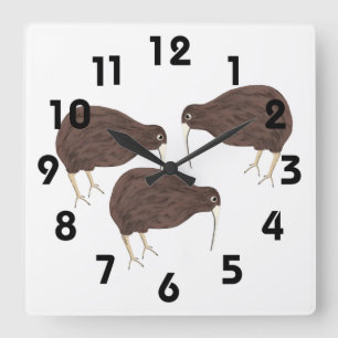 Horloge Carrée Kiwi Clock