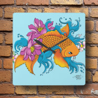 Koi et fleurs