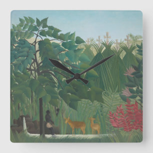 Horloge Carrée La Cascade de Henri Rousseau, Art ancien de qualit