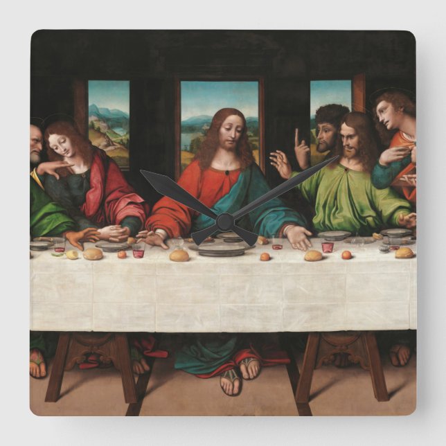 Horloge Carrée La Dernière Cène, 1515-1520 par Giampietrino (Recto)