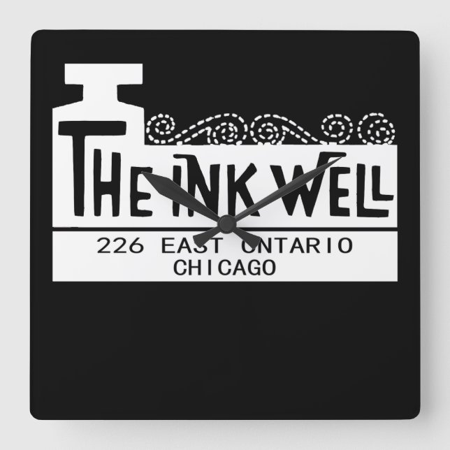 Horloge Carrée La discothèque Ink Well, Chicago, IL (Recto)