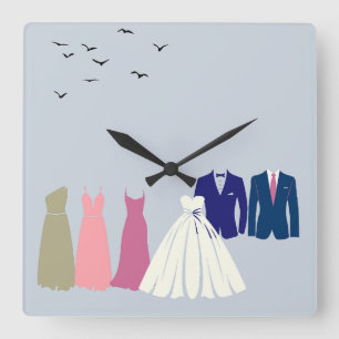 Horloge Carrée La fête de mariage