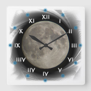 Horloge Carrée La lune, la lune, la luna, the moon