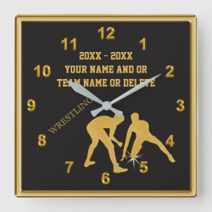 Horloge Carrée La lutte personnalisée synchronise votre TEXTE et