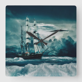 Horloge Carrée La tempête est en train de brasser