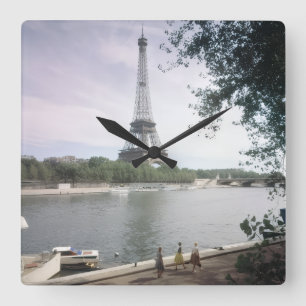 Horloge Carrée La Tour Eiffel. Paris, vers 1960.
