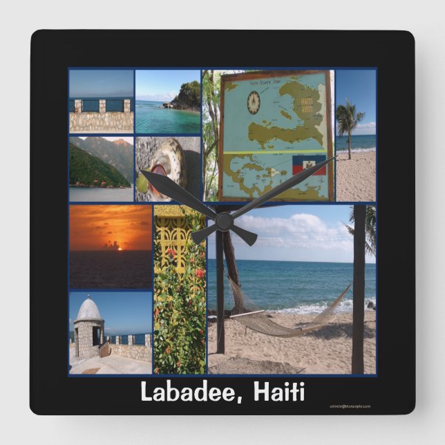 Horloge Carrée Labadee (Recto)
