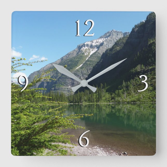 Horloge Carrée Lac Avalanche II dans le parc national Glacier (Recto)