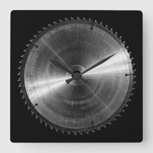 Horloge Carrée Lame de scie à mitre BW