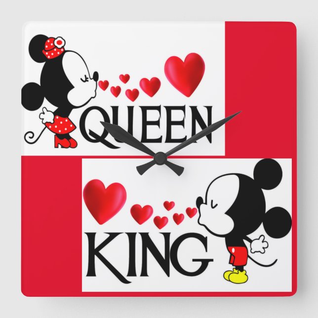 Horloge Carrée Lancer l'oreiller (Recto)