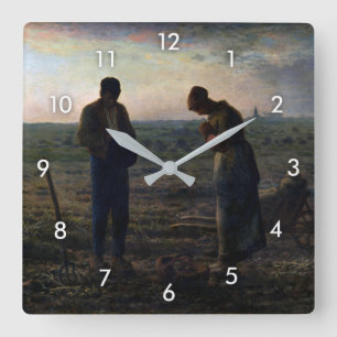 Horloge Carrée L'Angelus, Jean-François Millet