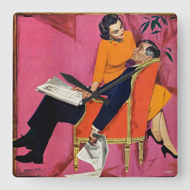 Horloge Carrée L'année du mécontentement (Recto)