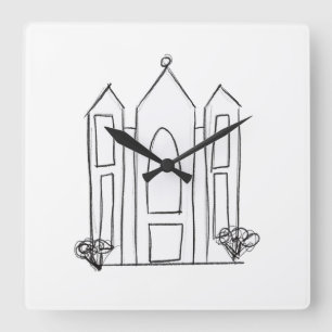 Horloge Carrée LDS Salt Lake City