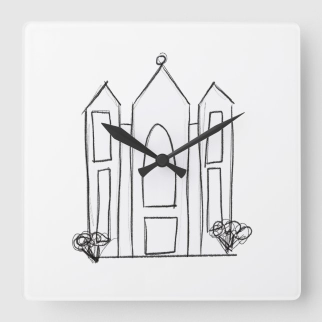 Horloge Carrée LDS Salt Lake City (Recto)