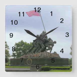 Horloge Carrée Le 2ÈME GUERRE MONDIALE ajuste l'horloge