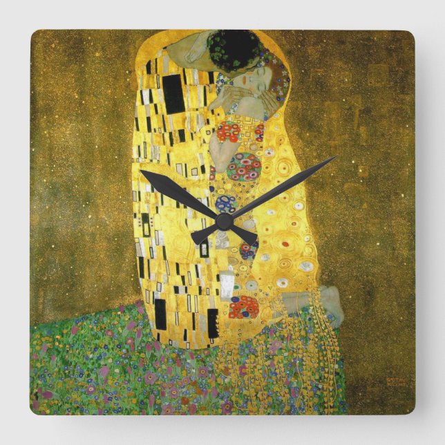Horloge Carrée Le baiser de Gustav Klimt (Recto)