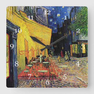 Horloge Carrée Le célèbre tableau de Van Gogh, choix multiples