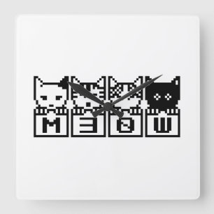 HORLOGE CARRÉE LE CHATS M30W 8 BITS