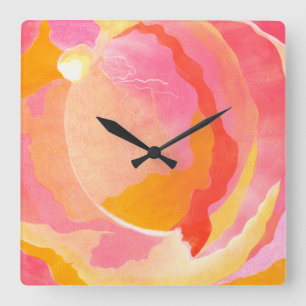 Horloge Carrée Le chou s'est levé III