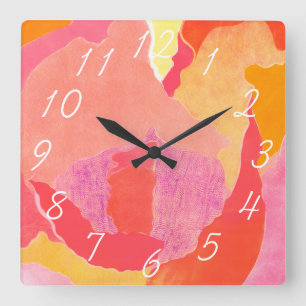 Horloge Carrée Le chou s'est levé IV