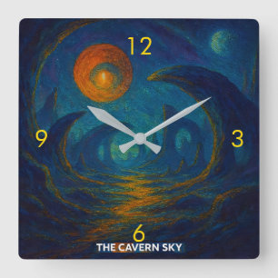 Horloge Carrée Le ciel de la caverne