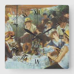 Horloge Carrée Le déjeuner des canotiers de Pierre Renoir