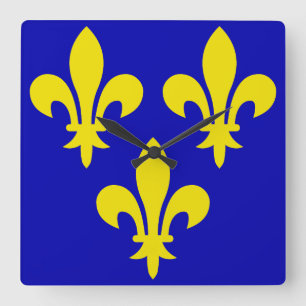 Horloge Carrée Le drapeau médiéval de France