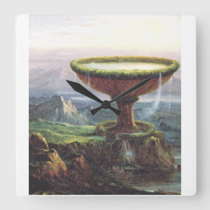 Horloge Carrée Le gobe du Titan par Thomas Cole