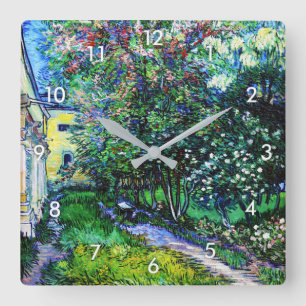 Horloge Carrée Le Jardin de l'Asile à Saint-Rémy, Van Gogh