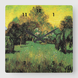 Horloge Carrée Le jardin des poètes par Vincent van Gogh.