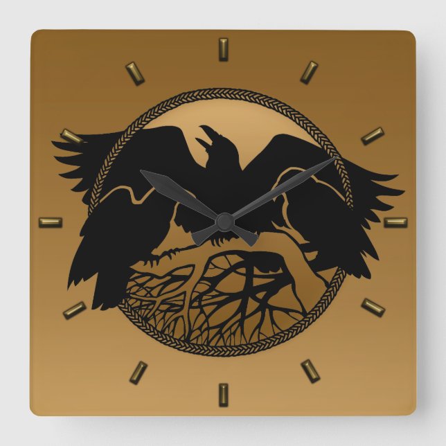 Horloge Carrée Le poison de Wall Clock Bird (Recto)