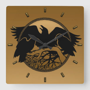 Horloge Carrée Le poison de Wall Clock Bird