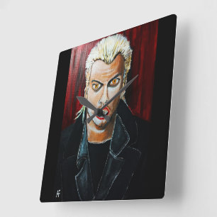 Horloge Carrée Le tableau de vampire par Alfred Fox