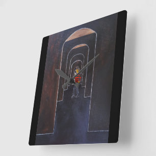 Horloge Carrée Le tableau The Dream Stalker par Alfred Fox