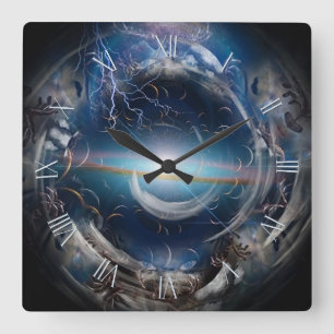 Horloge Carrée Le tourbillon de la folie