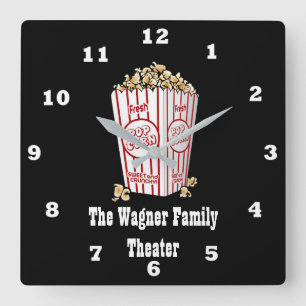 Horloge Carrée Le Wagner Family Theatre ajoute le nom