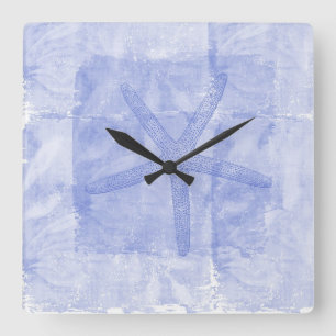 Horloge Carrée Le zen a inspiré des étoiles de mer de thème de