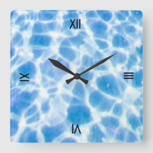 Horloge Carrée L'eau tachetée