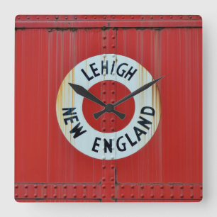 Horloge Carrée Lehigh & New England Railroad 583 Boxcar Caboose