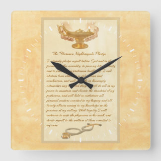 Horloge Carrée L'engagement de Florence Nightingale