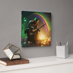 Horloge Carrée Leprechaun Hideaway