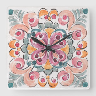 Horloge Carrée Les Bliss de la nature