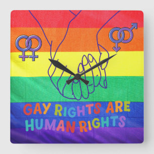 Horloge Carrée Les gays ont des droits